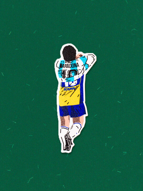Maradona Sticker Maradona-Román