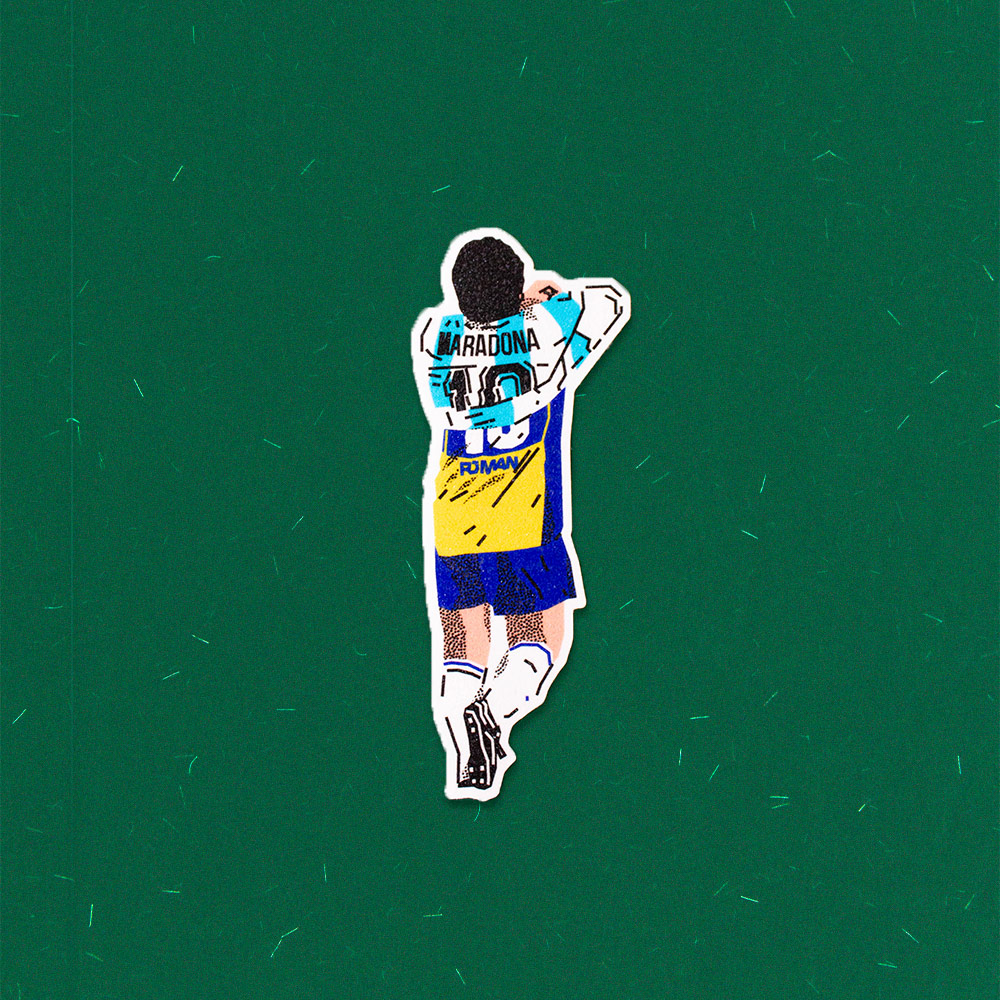 Maradona Sticker Maradona-Román